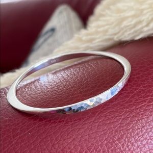 Hammered Sterling Silver Bangle